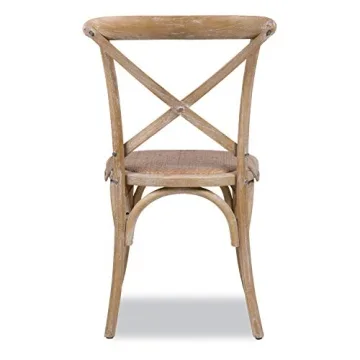 EdgeMod Cafton Crossback Chair Set of 2 in Weathered Oak