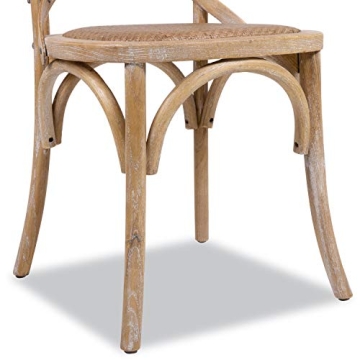 EdgeMod Cafton Crossback Chair Set of 2 in Weathered Oak