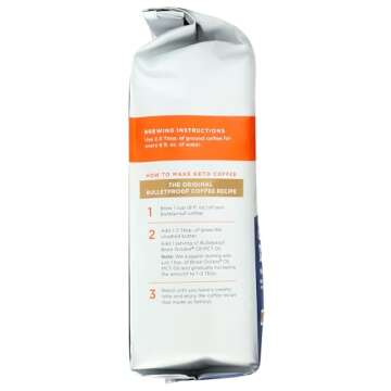 French Kick Ground Coffee Dark Roast, 12 Oz, Bulletproof Keto Friendly 100% Arabica Coffee, Certified Clean Coffee, Rainforest Alliance, Sourced from Guatemala, Colombia & Brazil