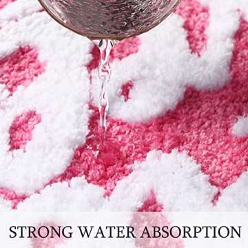 Hello Lovely Soft Preppy Bath Rug for Stylish Home