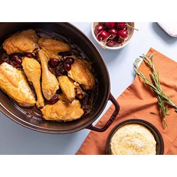 Staub Cast Iron 7-qt Oval Cocotte in Grenadine Color