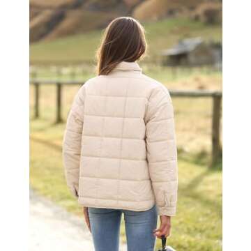 Bianstore Women's Lightweight Quilted Puffer Jacket