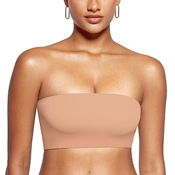INLYRIC Women's Inbarely Strapless Bandeau Bra - Seamless, Comfortable, and Stretchy