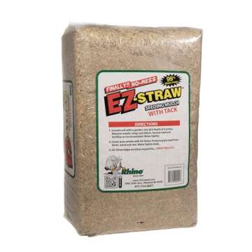 EZ-Straw Seeding Mulch with Tackifier – 2.5 CU FT Bale Covers Up to 600 sq. ft.