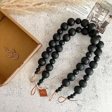 Deco Azul Black Curtain Tiebacks - Handmade Style and Quality