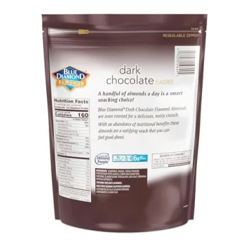 Dark Chocolate Flavored Almonds 40 oz Snack