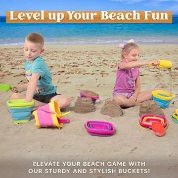 Sloosh Foldable Beach Buckets Set for Summer Fun