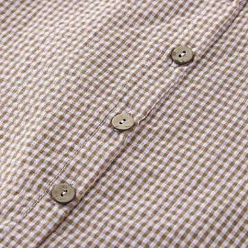 Baby Boys Girls Summer Sleeveless Romper Button Front Cotton Linen Jumpsuit Solid Color