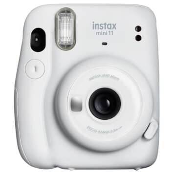 Fujifilm Instax Mini 11 Instant Film Camera, Ice White - with Fujifilm instax Mini Instant Daylight ...