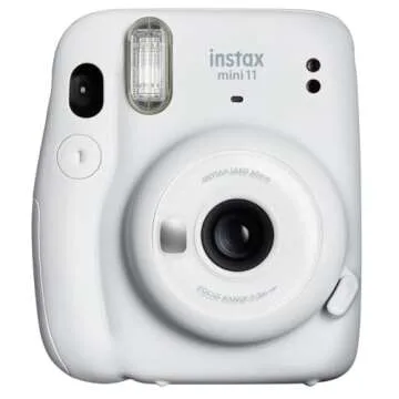 Fujifilm Instax Mini 11 Instant Film Camera, Ice White - with Fujifilm instax Mini Instant Daylight ...
