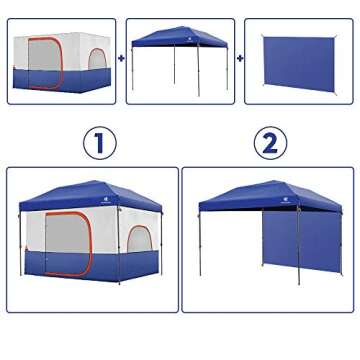 HG Tents-for-Camping-5-Person, Dark Room Cube Tent, Pop up 10x10 Canopy, UV 50+ Waterproof Windproof Family Tent, Portable with Wheeled Carry Bag, for All Seasons