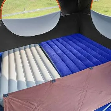 HG Tents-for-Camping-5-Person, Dark Room Cube Tent, Pop up 10x10 Canopy, UV 50+ Waterproof Windproof Family Tent, Portable with Wheeled Carry Bag, for All Seasons