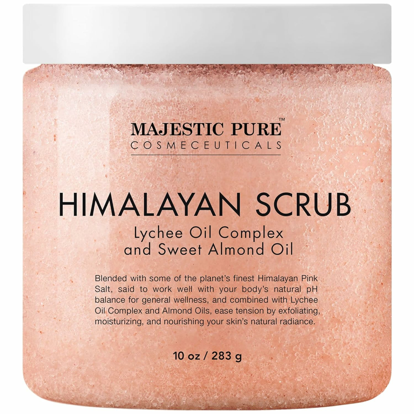 Himalayan Salt Body Scrub with Lychee Oil - 10 oz