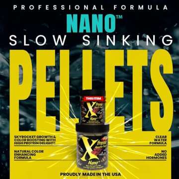Xtreme Nano 0.5mm Sinking Pellets – High-Protein Fish Food for Nano & Community Fish, Krill-Based ...