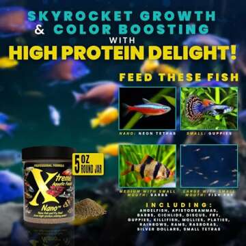 Xtreme Nano 0.5mm Sinking Pellets – High-Protein Fish Food for Nano & Community Fish, Krill-Based Formula for Color, Immune Support, and Vitality – Complete Nutrition for Small Aquarium Species (5oz)