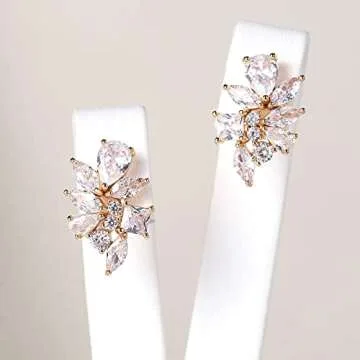 SWEETV Bridal Wedding Earrings for Brides & Bridesmaids
