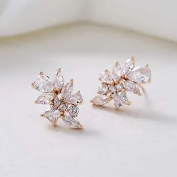SWEETV Bridal Wedding Earrings for Brides & Bridesmaids