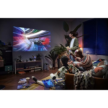 SAMSUNG 30" - 100" The Freestyle FHD HDR Smart Portable Projector for Indoor and Outdoor Home Theater, Big Screen Experience with Premium 360 Sound w/ Alexa Built-In (SP-LSP3BLAXZA)