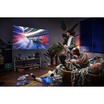SAMSUNG 30" - 100" The Freestyle FHD HDR Smart Portable Projector for Indoor and Outdoor Home Theater, Big Screen Experience with Premium 360 Sound w/ Alexa Built-In (SP-LSP3BLAXZA)