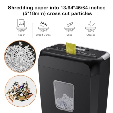 Bonsaii Paper Shredder for Home Use with 3.4 Gallon Wastebasket