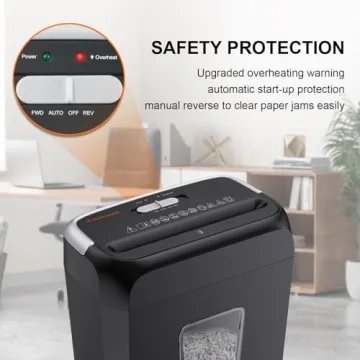 Bonsaii Paper Shredder for Home Use with 3.4 Gallon Wastebasket
