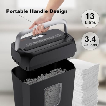 Bonsaii Paper Shredder for Home Use with 3.4 Gallon Wastebasket