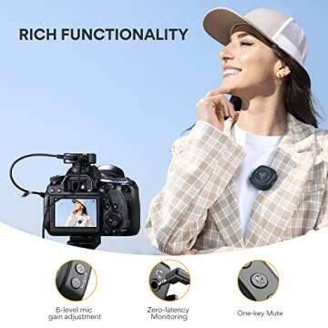 MAONO Wireless Lavalier Microphone for Vlogging & Streaming