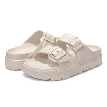 FUNKYMONKEY Waterproof EVA Slides for Women - Stylish Comfort