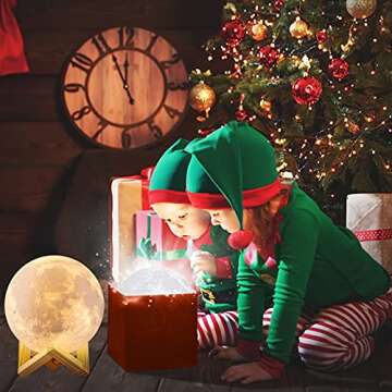 GDPETS Moon Lamp, 16 Colors Moon Night Light with Stand & Remote &Touch Control and USB Rechargeable Decorative Light Up Moon Lamp for Baby Kids Lover Birthday Party Gifts(4.8 inch)