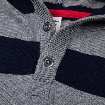 BOBOYOYO Boys Cotton Striped Pullover Hoodie for Kids