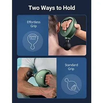 Bitfinic Mini Massage Gun Portable Deep Tissue Percussion Muscle Back Massager for Pain Relief with 4 Massage Heads 4 Speed High-Intensity