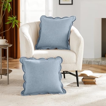 Ohocut Chenille Scalloped Pillow Covers for Stylish Decor