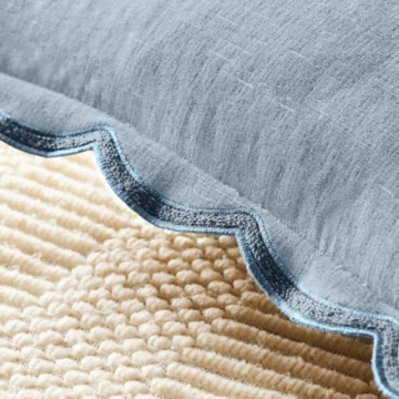 Ohocut Chenille Scalloped Pillow Covers for Stylish Decor