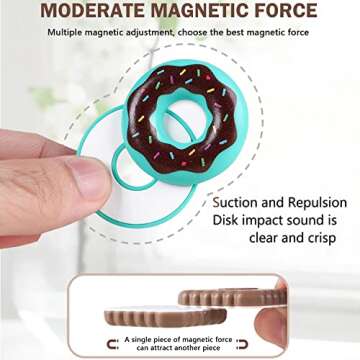 3pcs Haptic Coin Magnetic Fidget Slider, Magnetic Push Slider ADHD Sensory Toys Desk Office Fidget T...