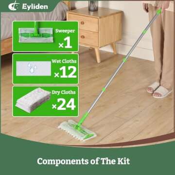 Eyliden Sweeper Mop 36 Refills for Multi Surface Cleaning Starter Kit