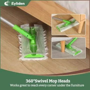 Eyliden Sweeper Mop with 36 Refills for Multi-Surface Cleaning