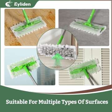 Eyliden Sweeper Mop with 36 Refills for Multi-Surface Cleaning