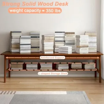 Ytaoka Solid Wood Desk - 63" Elegant Writing Station