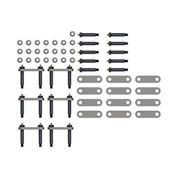 Lippert Replacement Trailer or RV Triple Axle Attaching Parts (AP) Hanger Kit with Wet Bolts, Long-L...