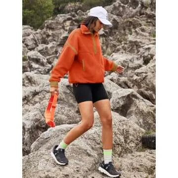 Panadila Women’s Trendy Half Zip Fleece Pullover