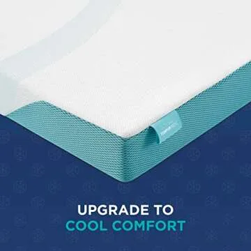 Tempur-Pedic TEMPUR-Adapt + Cooling 3-Inch Twin XL Mattress Topper Luxury Premium Foam, Washable Cover, Cooling Topper, White