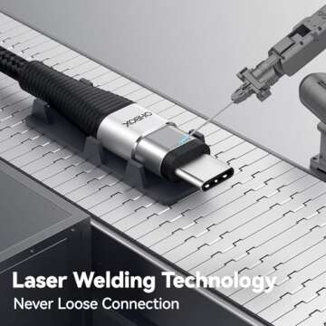 Extra Long USB C to USB C Cable 15FT 100W, USB C Charger Cable Fast Charging Cord Braided, Type C Ca...