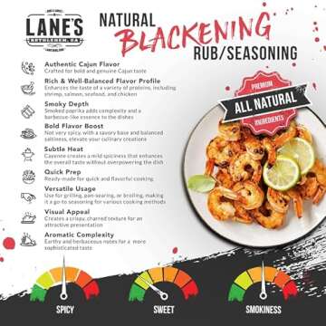 Lane's Blackened Seasoning Spice - All-Natural Cajun Style Spice for Meat and Seafood