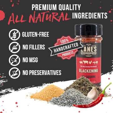 Lane's Blackened Seasoning, All-Natural Spice for Meats