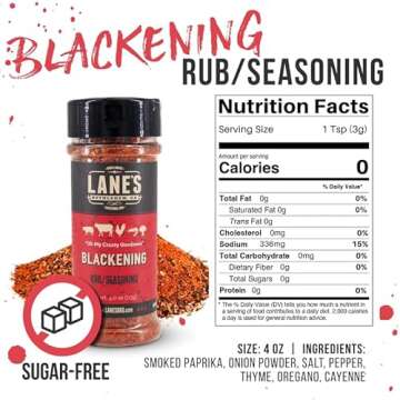 Lane's Blackened Seasoning, All-Natural Spice for Meats
