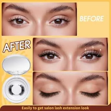 QUEWEL Magnetic Eyelashes Kit for Easy Glam