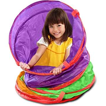 Kids Play Tunnel Tent for Toddlers, Colorful Pop Up Crawl Tunnel Toy for Baby or Pet, Collapsible Gift for Boy and Girl 6 Foot Play Tunnel Indoor and Outdoor Game