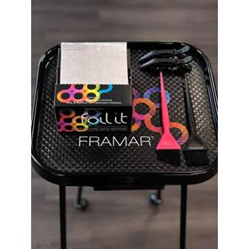 Framar Premium Salon Folding Trolley - Salon Trolley, Salon Tray, Salon Cart Folds up for Easy Storage