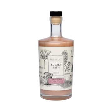 Luxury Charcoal Rose Bubble Bath for Moisturizing & Detoxifying, 25 oz