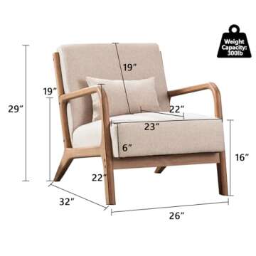 ANJ Modern Arm Chair - Mid-Century Elegance & Comfort
